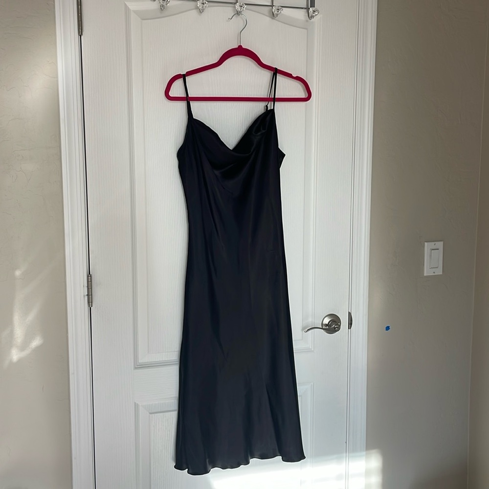 Silky black dress